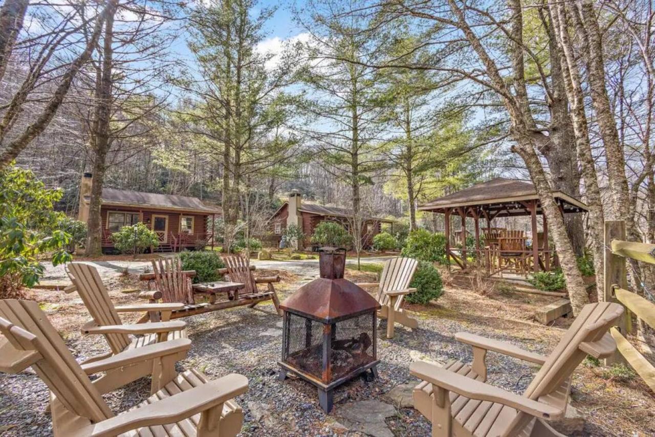 Classic Log Cabin With Fireplace On Quiet River Blowing Rock Eksteriør billede